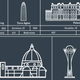Illustration for article titled A Blueprint-Style Catalog of Mans Greatest Erections